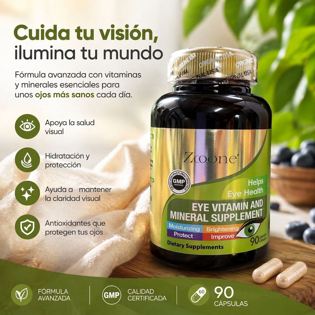 ZOONE SUPLEMENTO OCULAR X1 – PROTECCIÓN CONTRA PANTALLAS Y LUZ UV | ENVÍO GRATIS 👌