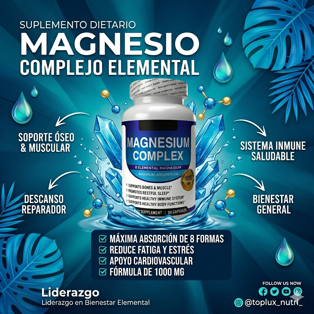MAGNESIUM COMPLEX – BIENESTAR METABÓLICO Y DESCANSO PROFUNDO | ENVÍO GRATIS 💕