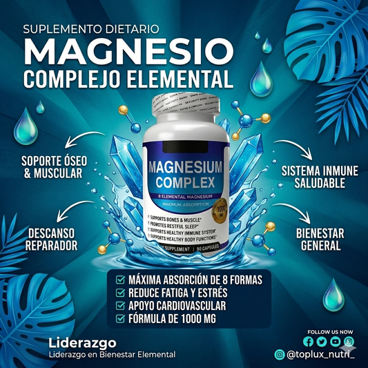 MAGNESIUM COMPLEX – BIENESTAR METABÓLICO Y DESCANSO PROFUNDO | ENVÍO GRATIS 💕