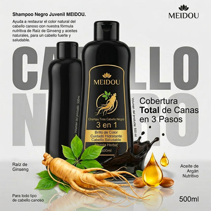 SHAMPOO REVERT - SHAMPOO DE TINTE NATURAL 3 EN 1 PARA CANAS Y BARBA | ENVÍO GRATIS 🇨🇷