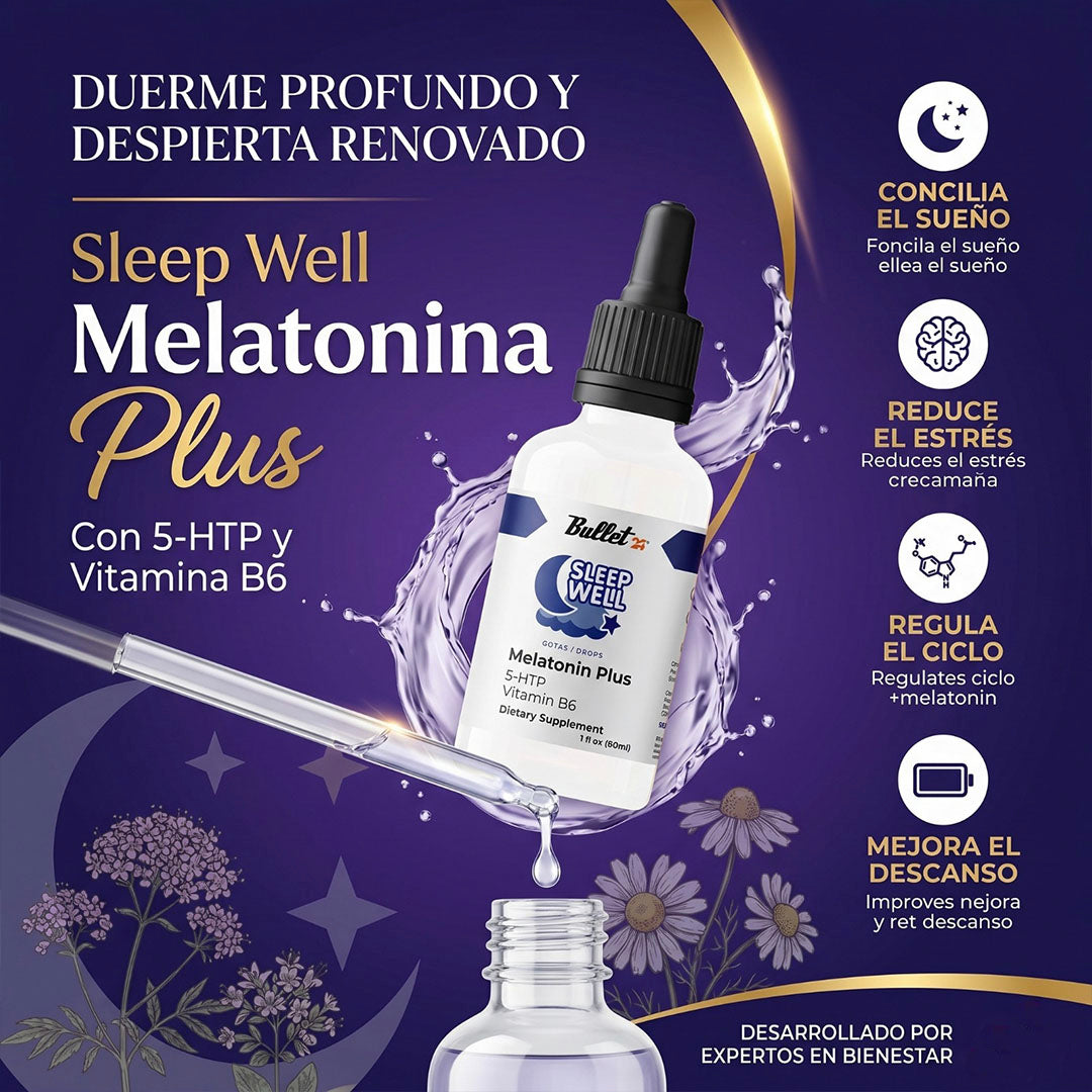 SLEEP WELL MELATONINA PLUS – DESCANSO PROFUNDO Y RELAJACIÓN AL INSTANTE | ENVÍO GRATIS 🇨🇷
