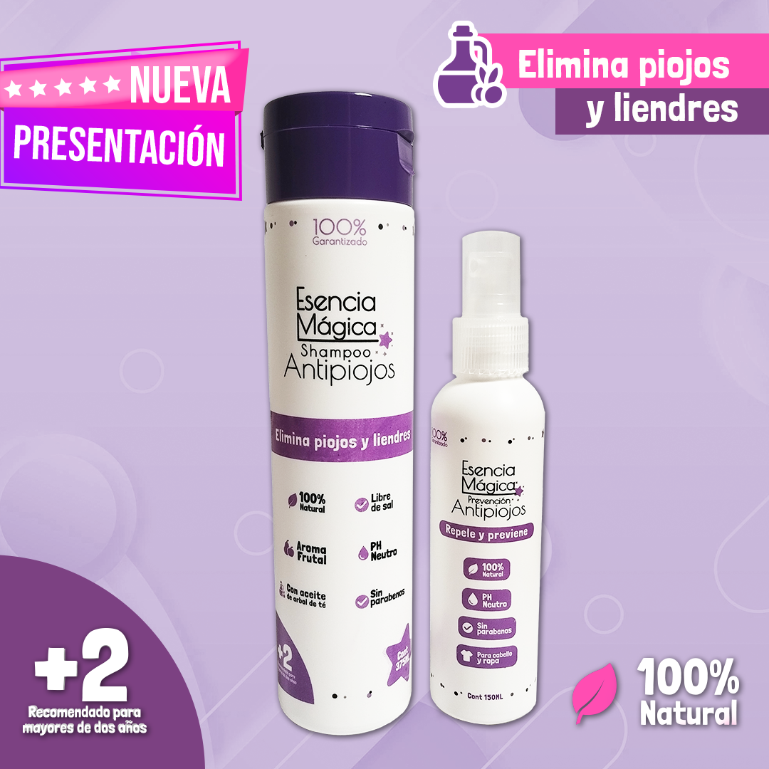 KIT ANTIPIOJOS 100% NATURAL + PEINE GRATIS - ENVÍO GRATIS 😎😉